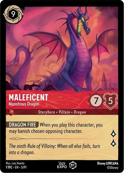 Maleficent Monstrous Dragon D23 Promos Lorcana card