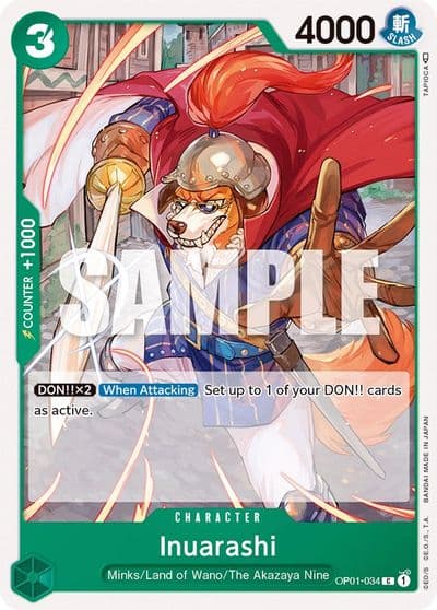 Inuarashi Romance Dawn One Piece card