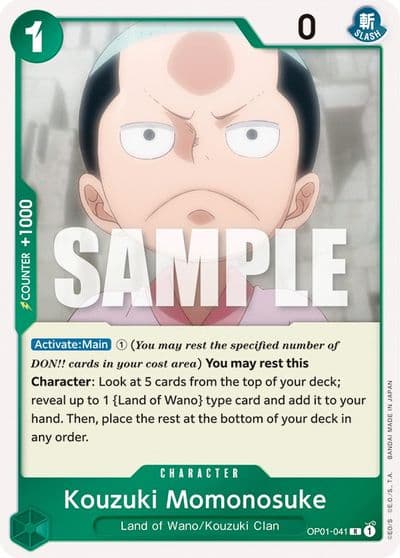 Kouzuki Momonosuke Romance Dawn One Piece card