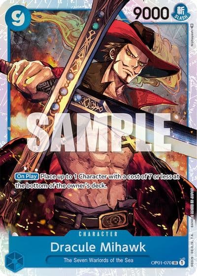 Dracule Mihawk Romance Dawn One Piece card
