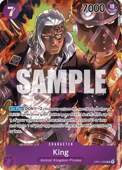 King 096 Parallel Romance Dawn One Piece card