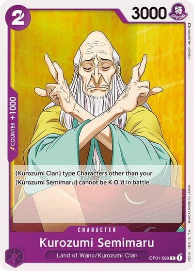 Kurozumi Semimaru Romance Dawn One Piece card