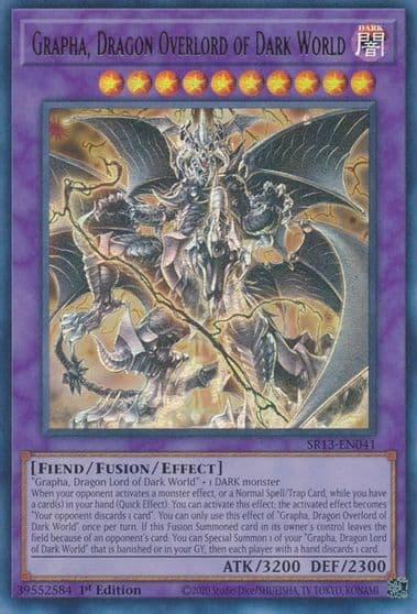 Grapha Dragon Overlord of Dark World Structure Deck: Dark World Yu-Gi-Oh! card