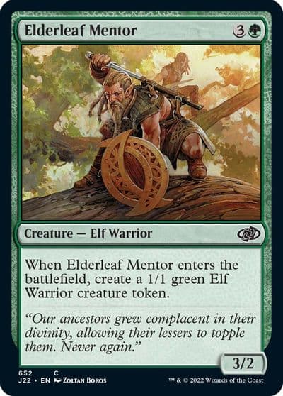 Elderleaf Mentor Jumpstart 2022 Magic card
