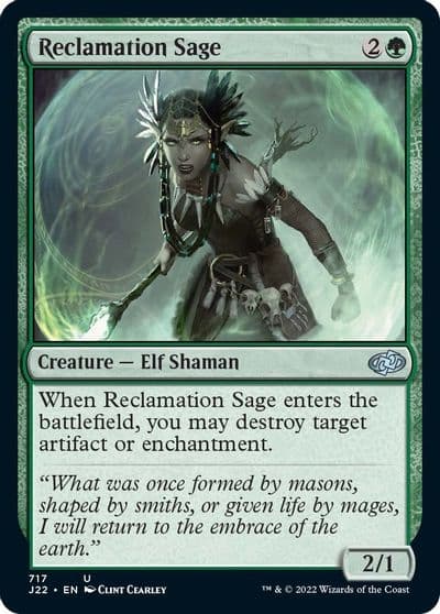 Reclamation Sage Jumpstart 2022 Magic card