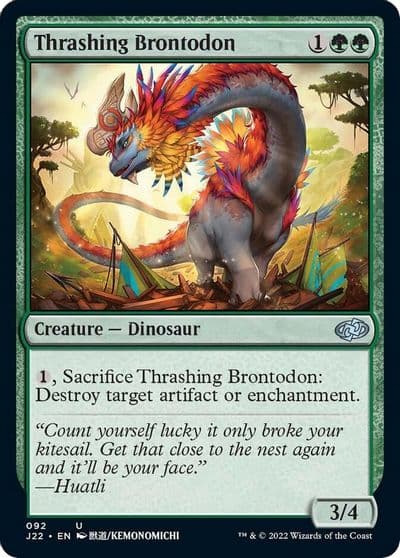 Thrashing Brontodon Jumpstart 2022 Magic card