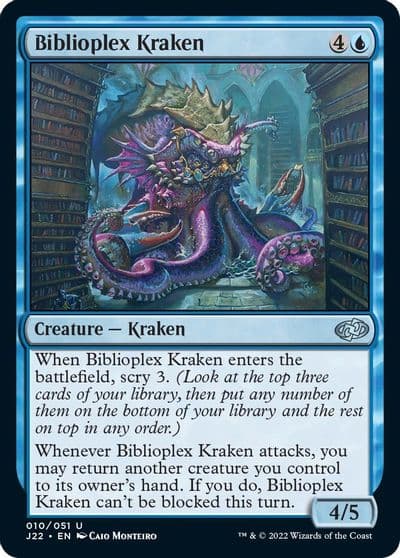 Biblioplex Kraken Jumpstart 2022 Magic card
