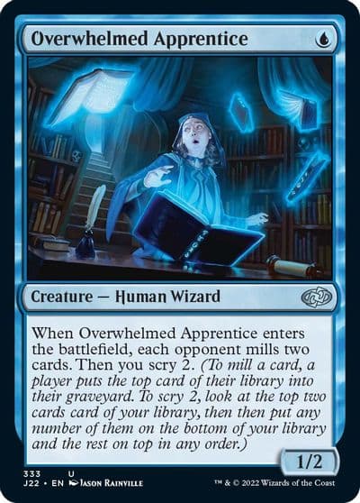 Overwhelmed Apprentice Jumpstart 2022 Magic card