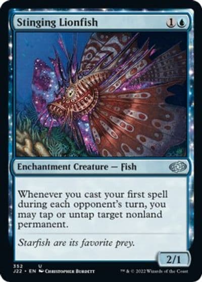 Stinging Lionfish Jumpstart 2022 Magic card