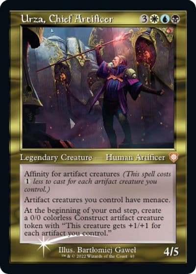 Urza Chief Artificer Display Commander Thick Stock Commander: The Brothers' War Magic card