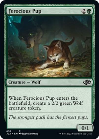Ferocious Pup Jumpstart 2022 Magic card