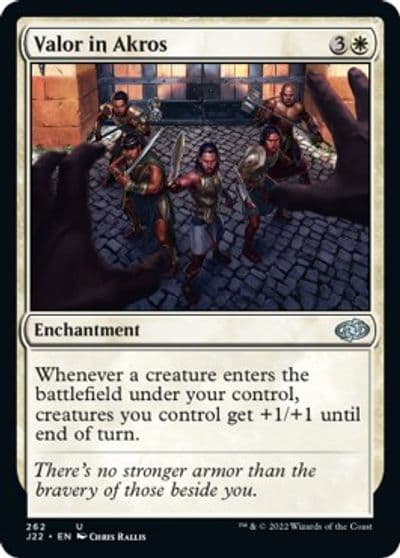 Valor in Akros Jumpstart 2022 Magic card