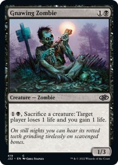 Gnawing Zombie Jumpstart 2022 Magic card