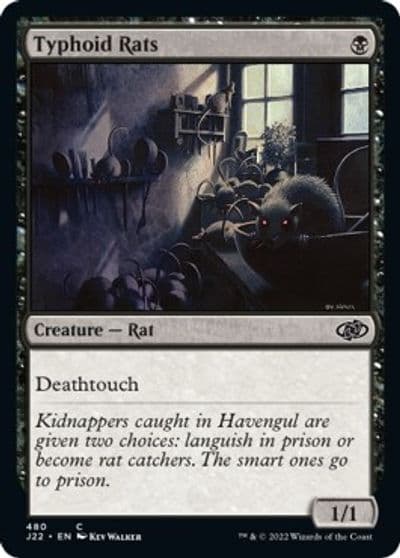 Typhoid Rats Jumpstart 2022 Magic card