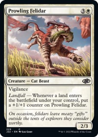 Prowling Felidar Jumpstart 2022 Magic card