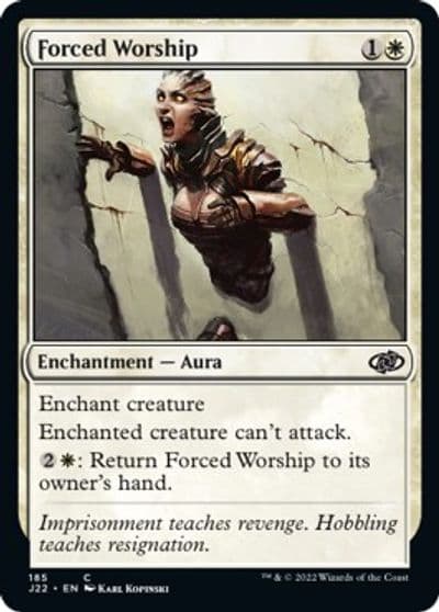 Forced Worship Jumpstart 2022 Magic card