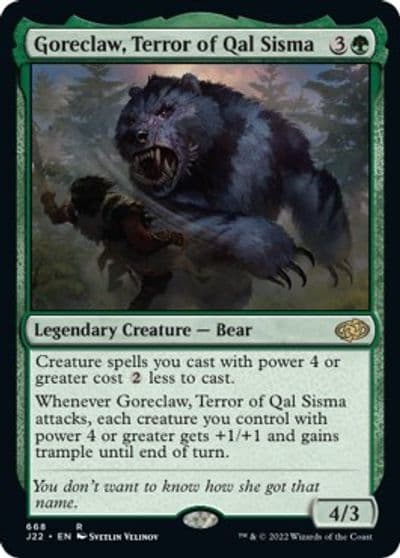 Goreclaw Terror of Qal Sisma Jumpstart 2022 Magic card