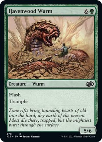 Havenwood Wurm Jumpstart 2022 Magic card