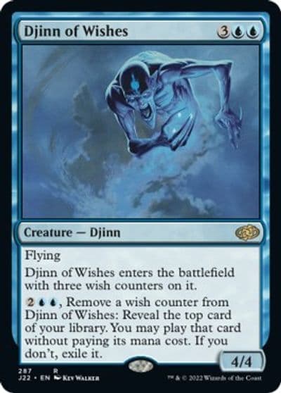Djinn of Wishes Jumpstart 2022 Magic card