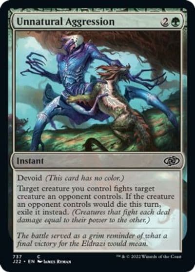 Unnatural Aggression Jumpstart 2022 Magic card