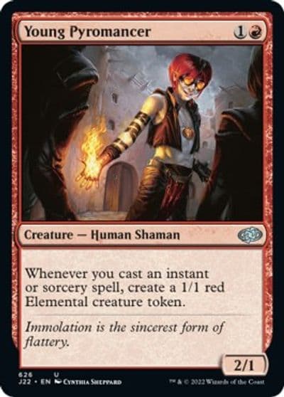 Young Pyromancer Jumpstart 2022 Magic card