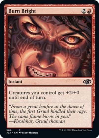 Burn Bright Jumpstart 2022 Magic card