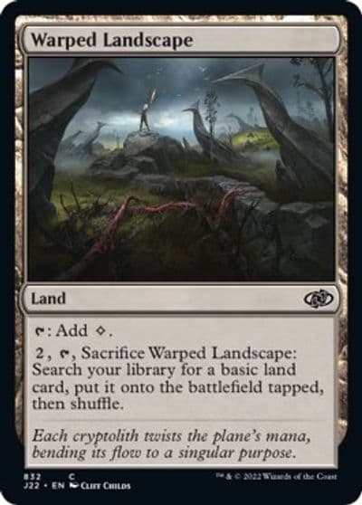 Warped Landscape Jumpstart 2022 Magic card