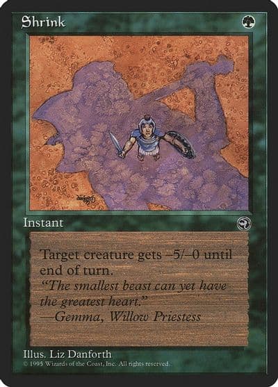 Shrink Homelands Magic card