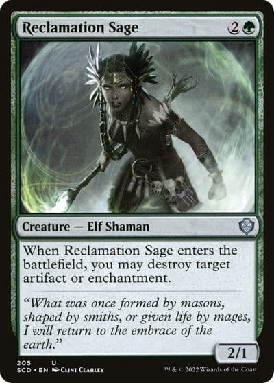 Reclamation Sage Starter Commander Decks Magic card