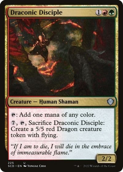 Draconic Disciple Starter Commander Decks Magic card