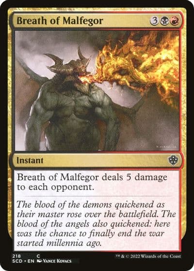 Breath of Malfegor Starter Commander Decks Magic card