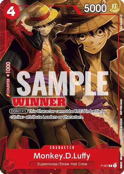 MonkeyDLuffy P 007 Winner Pack Vol 1 One Piece Promotion Cards One Piece card