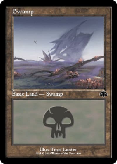 Swamp 406 Retro Frame Dominaria Remastered Magic card