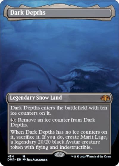 Dark Depths Borderless Dominaria Remastered Magic card