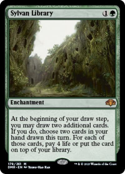 Sylvan Library Dominaria Remastered Magic card