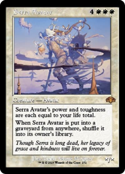 Serra Avatar Retro Frame Dominaria Remastered Magic card