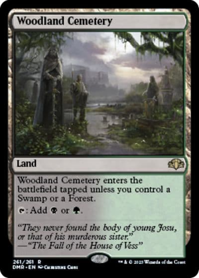 Woodland Cemetery Dominaria Remastered Magic card