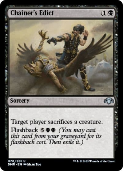 Chainers Edict Dominaria Remastered Magic card
