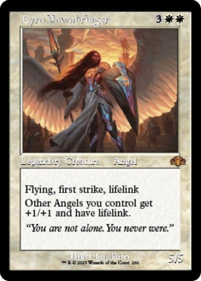 Lyra Dawnbringer Retro Frame Dominaria Remastered Magic card