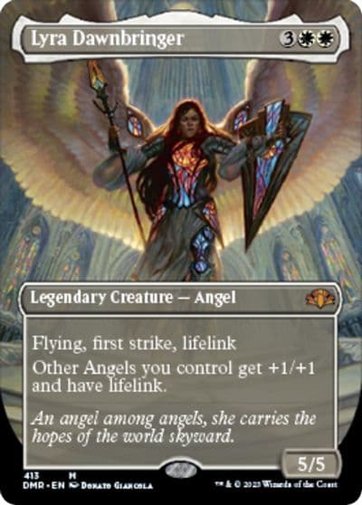 Lyra Dawnbringer Borderless Dominaria Remastered Magic card