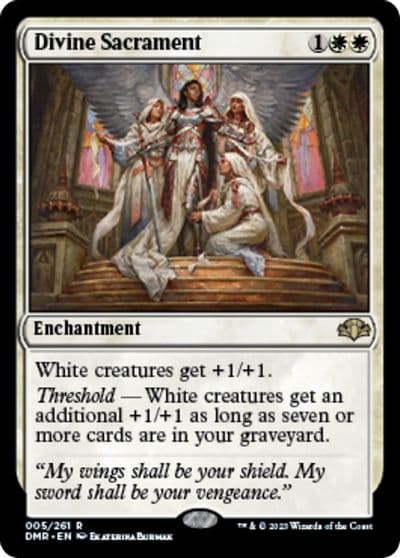 Divine Sacrament Dominaria Remastered Magic card