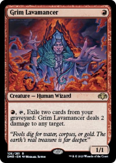 Grim Lavamancer Dominaria Remastered Magic card