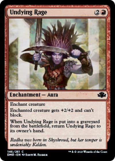 Undying Rage Dominaria Remastered Magic card