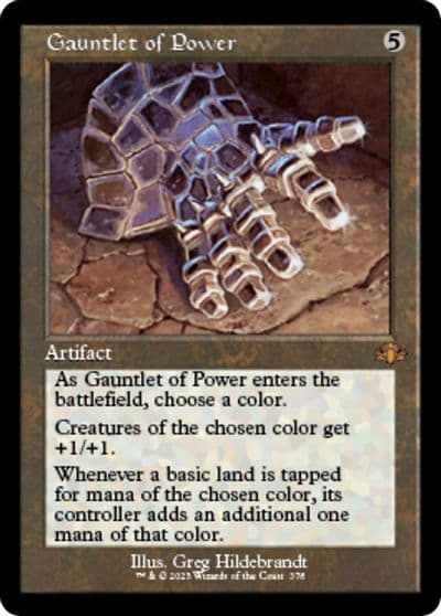 Gauntlet of Power Retro Frame Dominaria Remastered Magic card