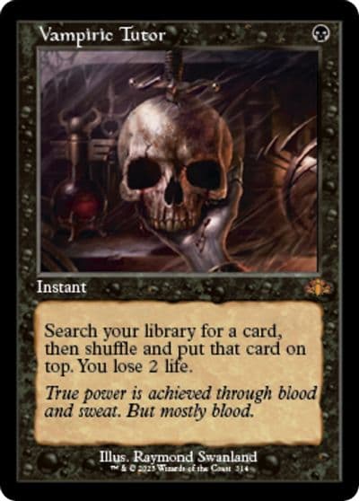 Vampiric Tutor Retro Frame Dominaria Remastered Magic card