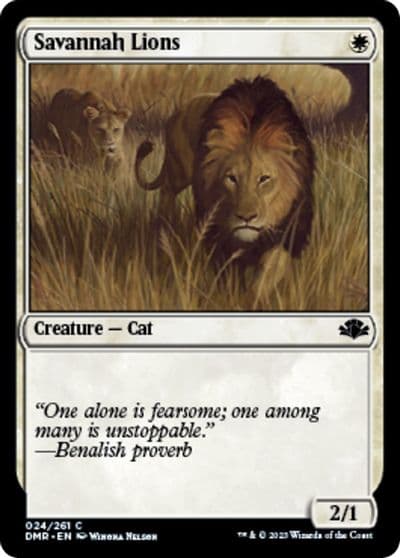 Savannah Lions Dominaria Remastered Magic card
