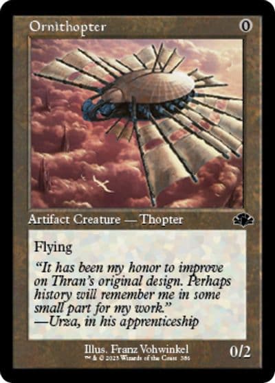 Ornithopter Retro Frame Dominaria Remastered Magic card