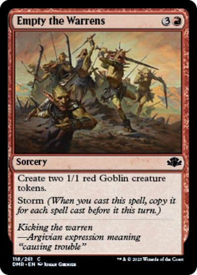 Empty the Warrens Dominaria Remastered Magic card