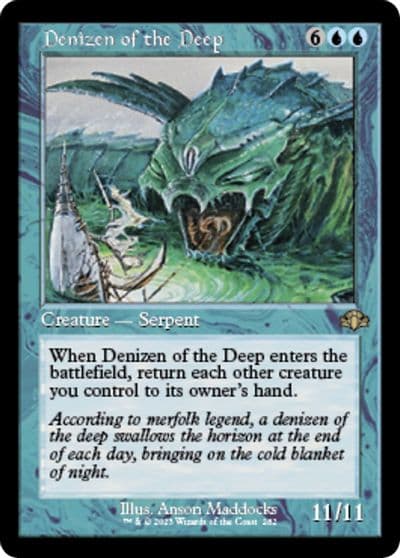 Denizen of the Deep Retro Frame Dominaria Remastered Magic card