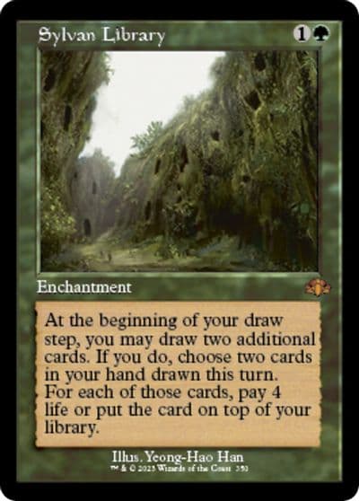 Sylvan Library Retro Frame Dominaria Remastered Magic card